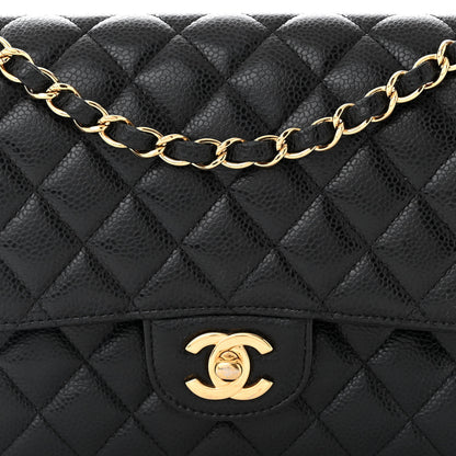 Chanel Caviar Quilted Medium Double Flap Black 8 of 11