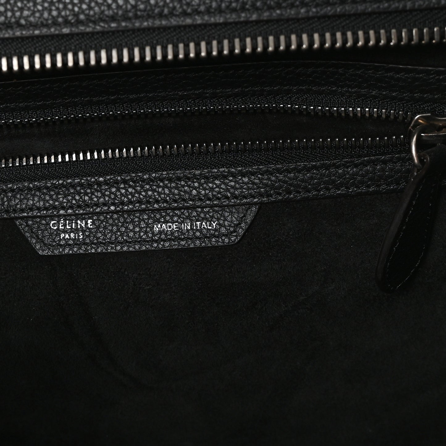 Drummed Calfskin Mini Luggage Black