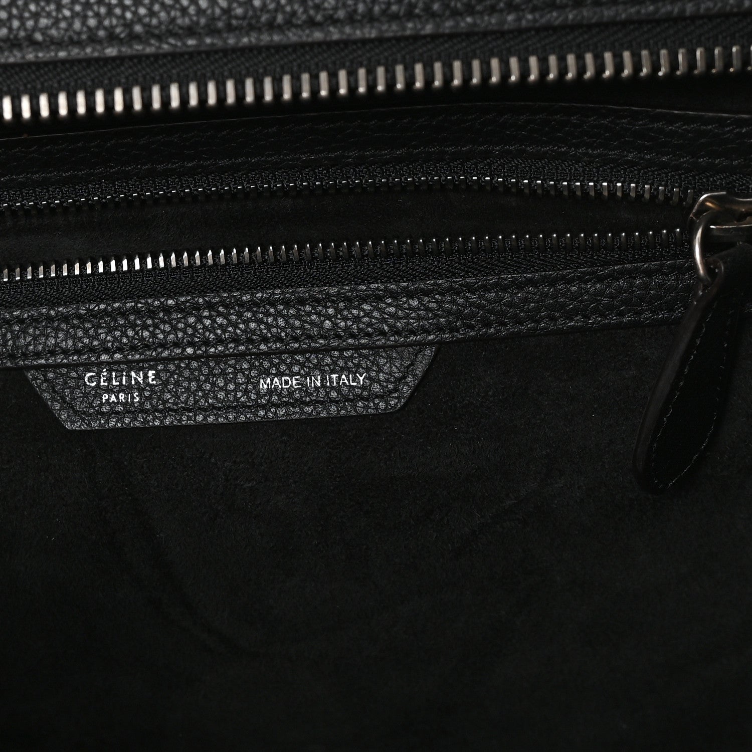 Celine Drummed Calfskin Mini Luggage Black 6 of 10