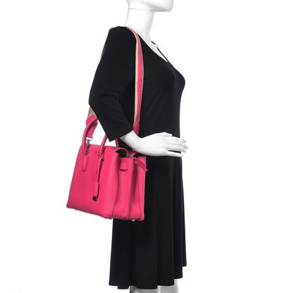 MCM Grained Calfskin Medium Milla Tote Beetroot Pink 2 of 16