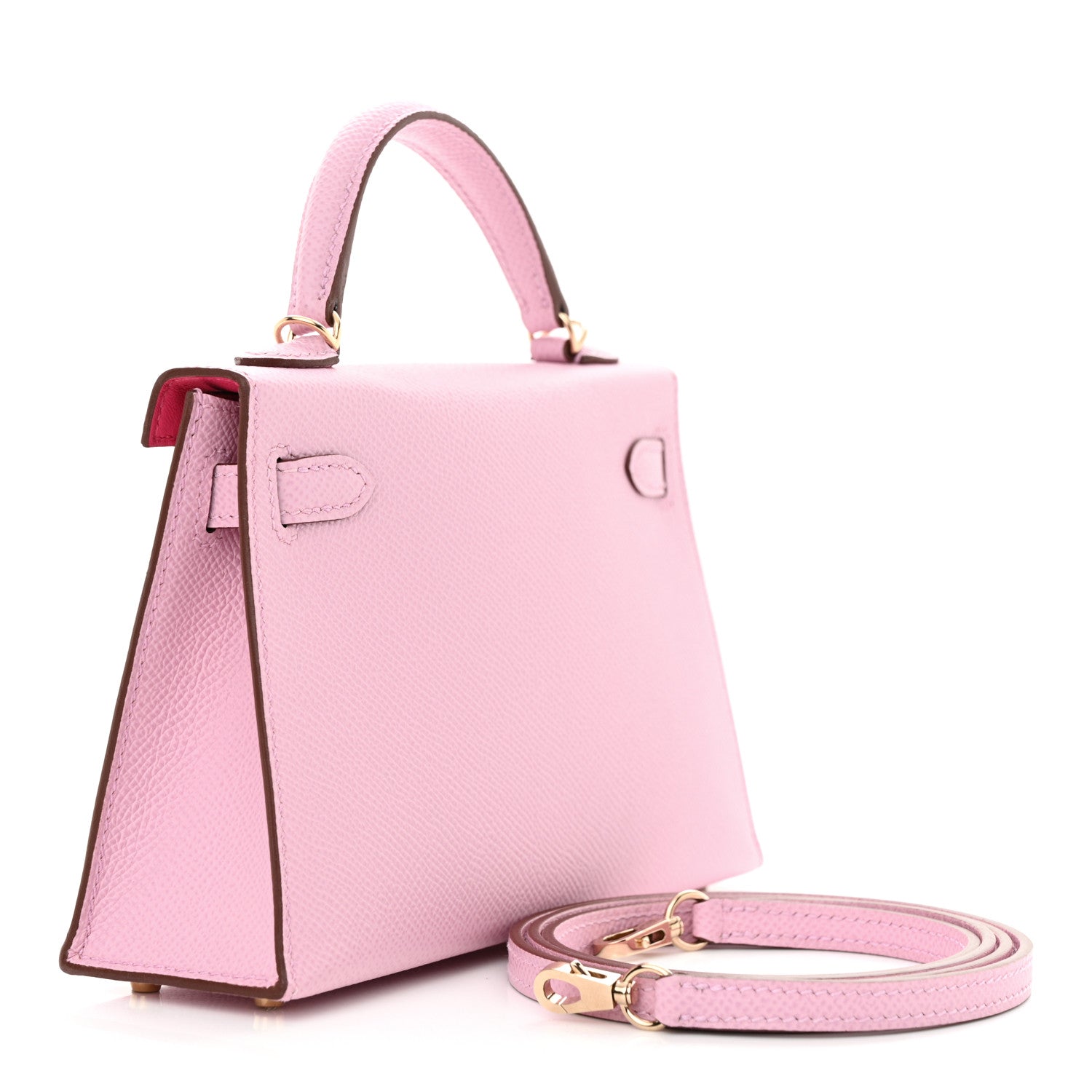Hermes Epsom Horseshoe Mini Kelly Sellier 20 Mauve Sylvestre Rose Mexico 2 of 12