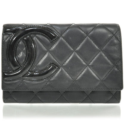 Chanel Calfskin Quilted Cambon Flap Wallet Black 1 of 9