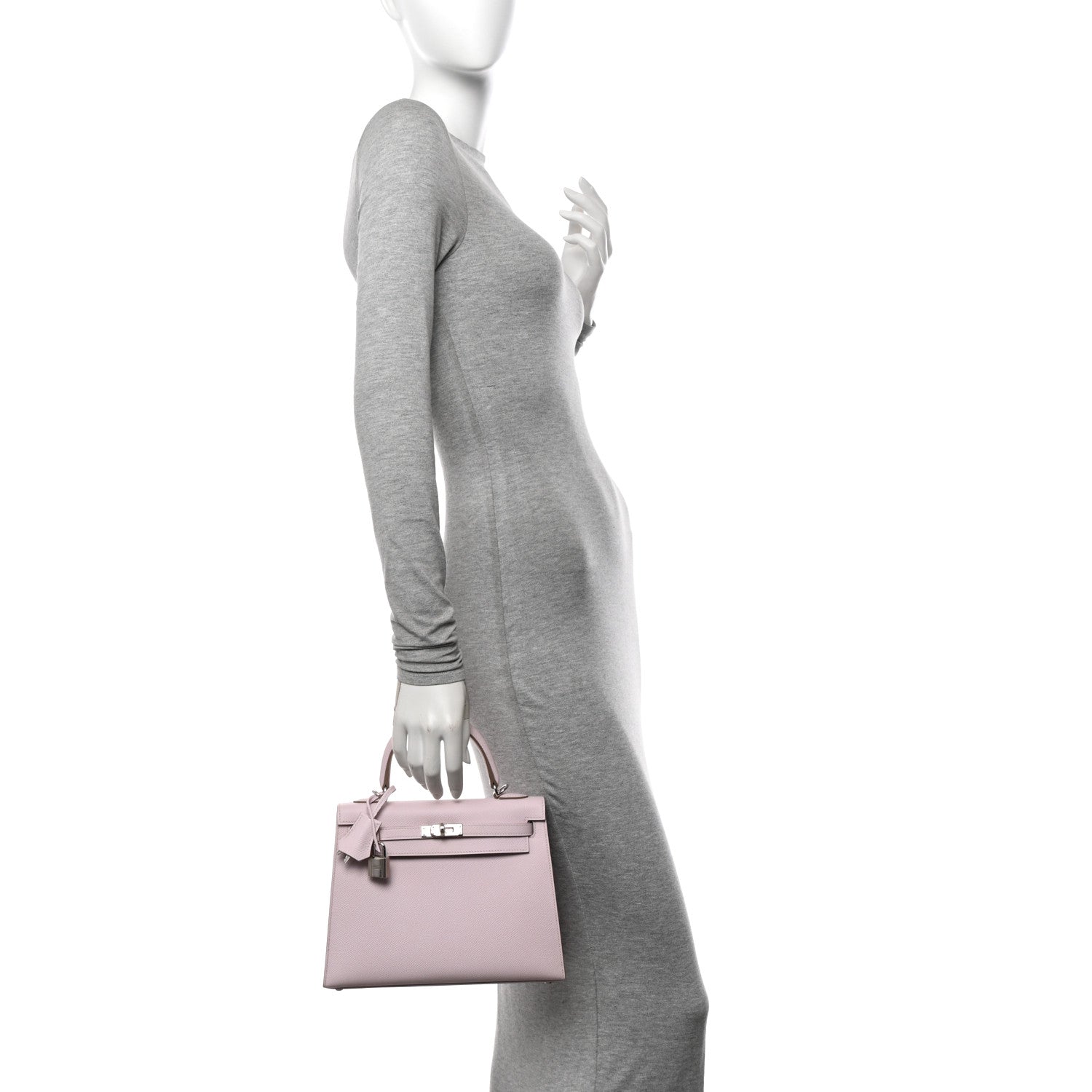 Hermes Epsom Kelly Sellier 25 Mauve Pale 2 of 13