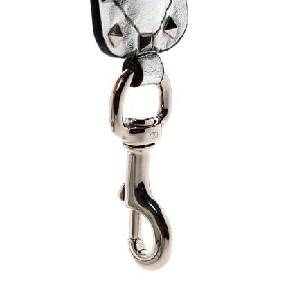 Valentino Garavani Metallic Lambskin Rockstud Spike Shoulder Strap Silver 4 of 4