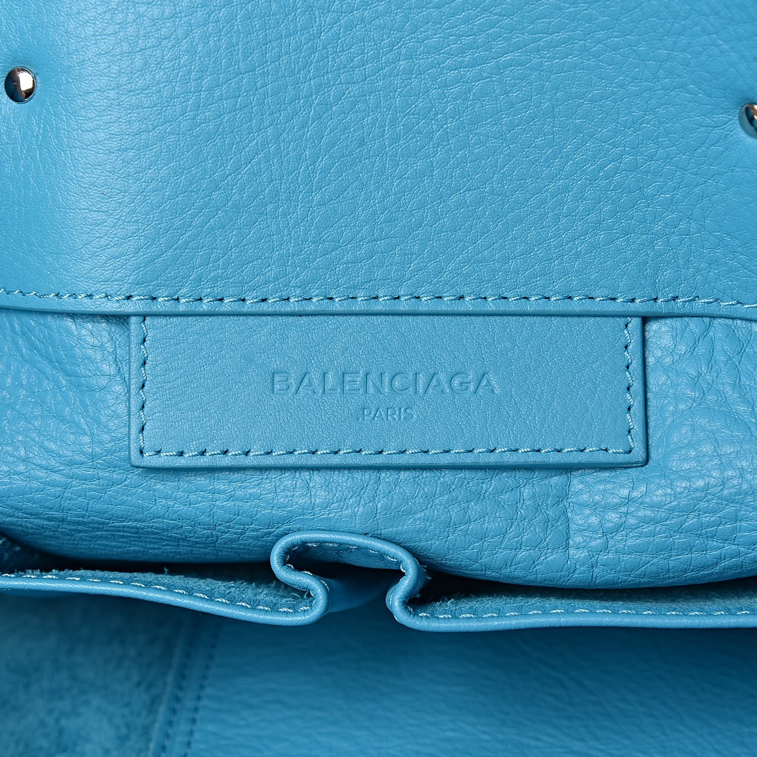 Balenciaga Supple Calfskin Papier A4 Tote Bleu Caraibes 7 of 21