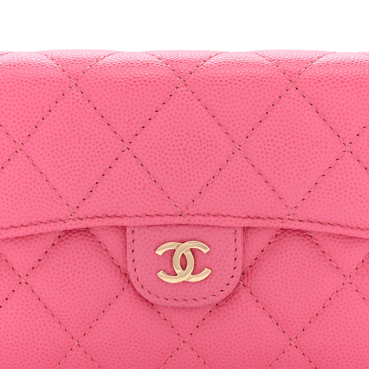 Chanel Caviar Quilted Medium Flap Wallet Pink 10 of 12