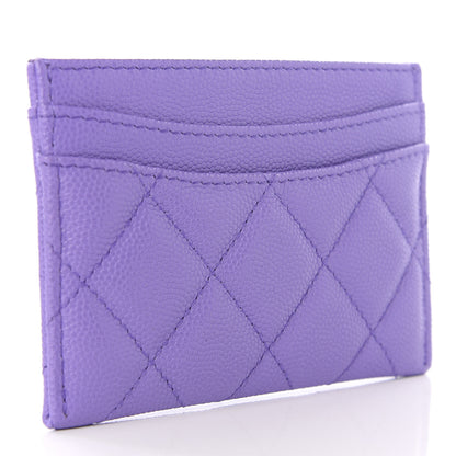 Chanel Caviar Quilted Card Holder Purple 2 of 8