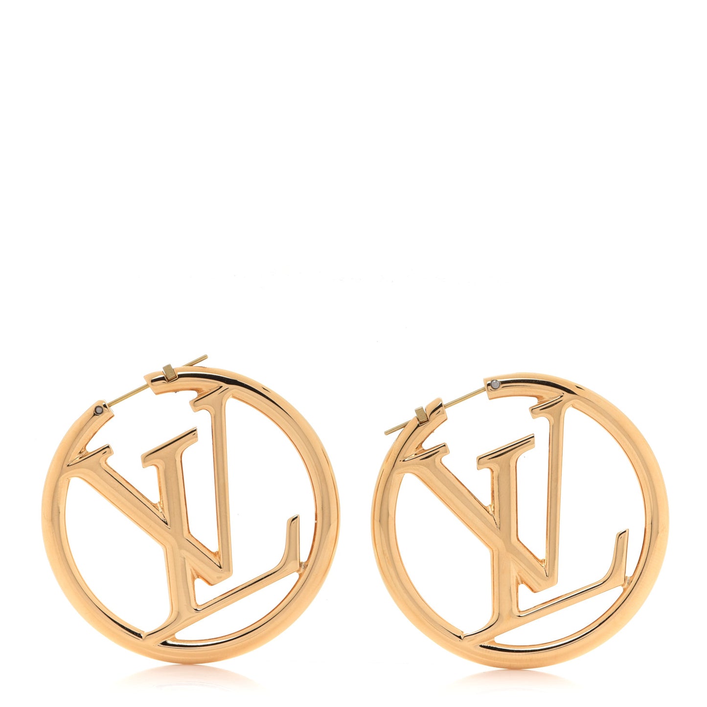 Metal Louise Hoop Earrings Gold