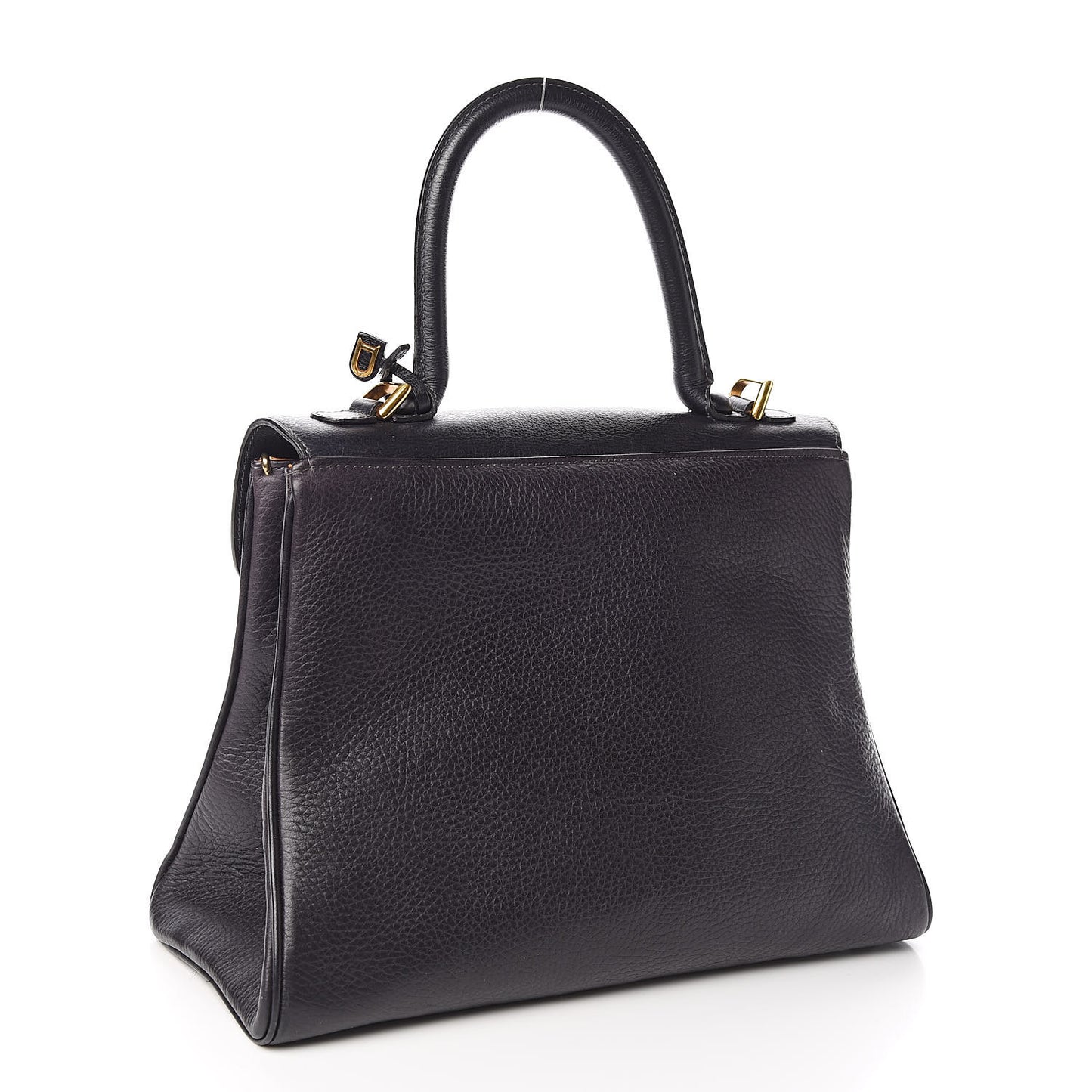 Grained Calfskin MM Brillant Satchel Black