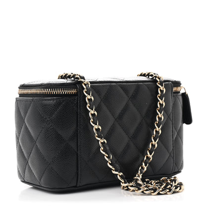 Chanel Caviar Quilted Small Vanity Case With Chain Black 3 of 11