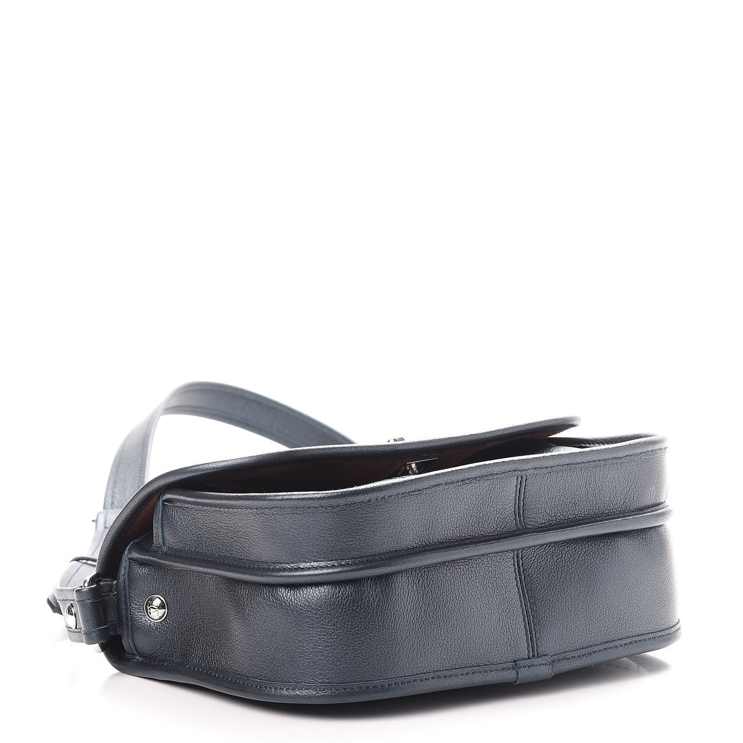Metallic Calfskin Quilted Jungle Stroll Messenger Bag Navy