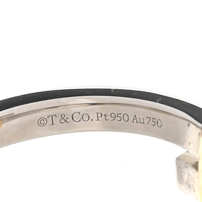 Tiffany 18K Yellow Gold Platinum Diamond Edge Bypass Ring 51 5.75 4 of 5