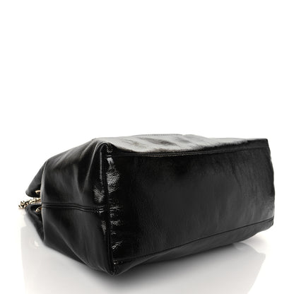 Gucci Patent Medium Soho Chain Shoulder Bag Black 4 of 11