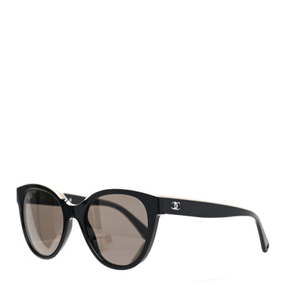 Chanel Acetate CC Butterfly Sunglasses 5414 Black Beige 1 of 6