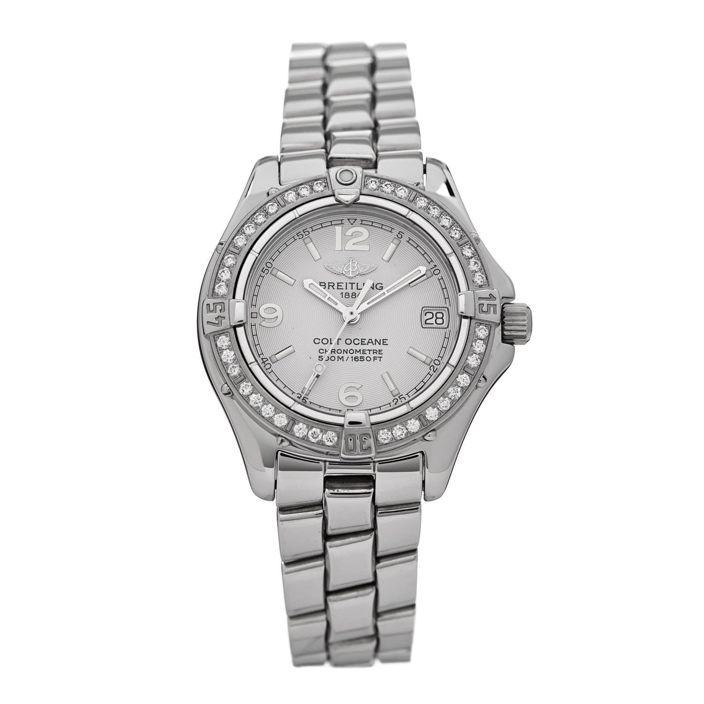 Stainless Steel Diamond Bezel 34mm Colt Oceane Quartz Watch A77350
