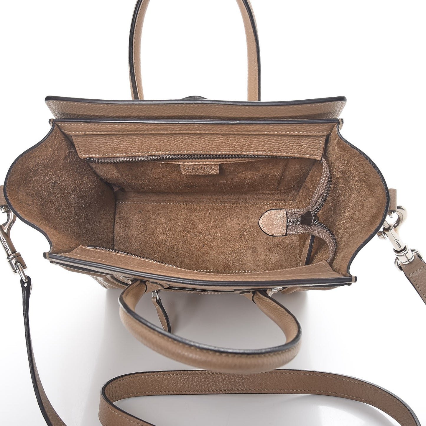 Drummed Calfskin Nano Luggage Dune