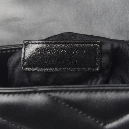 Saint Laurent Calfskin Y Quilted Monogram Toy Loulou Crossbody Bag Black 7 of 12