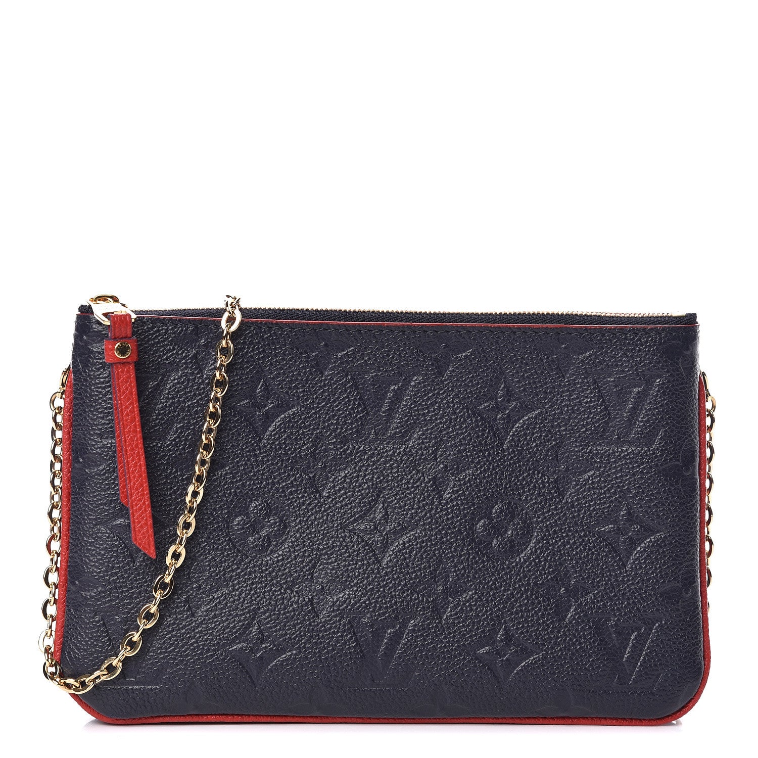 Louis Vuitton Empreinte Double Zip Pochette Marine Rouge 1 of 11