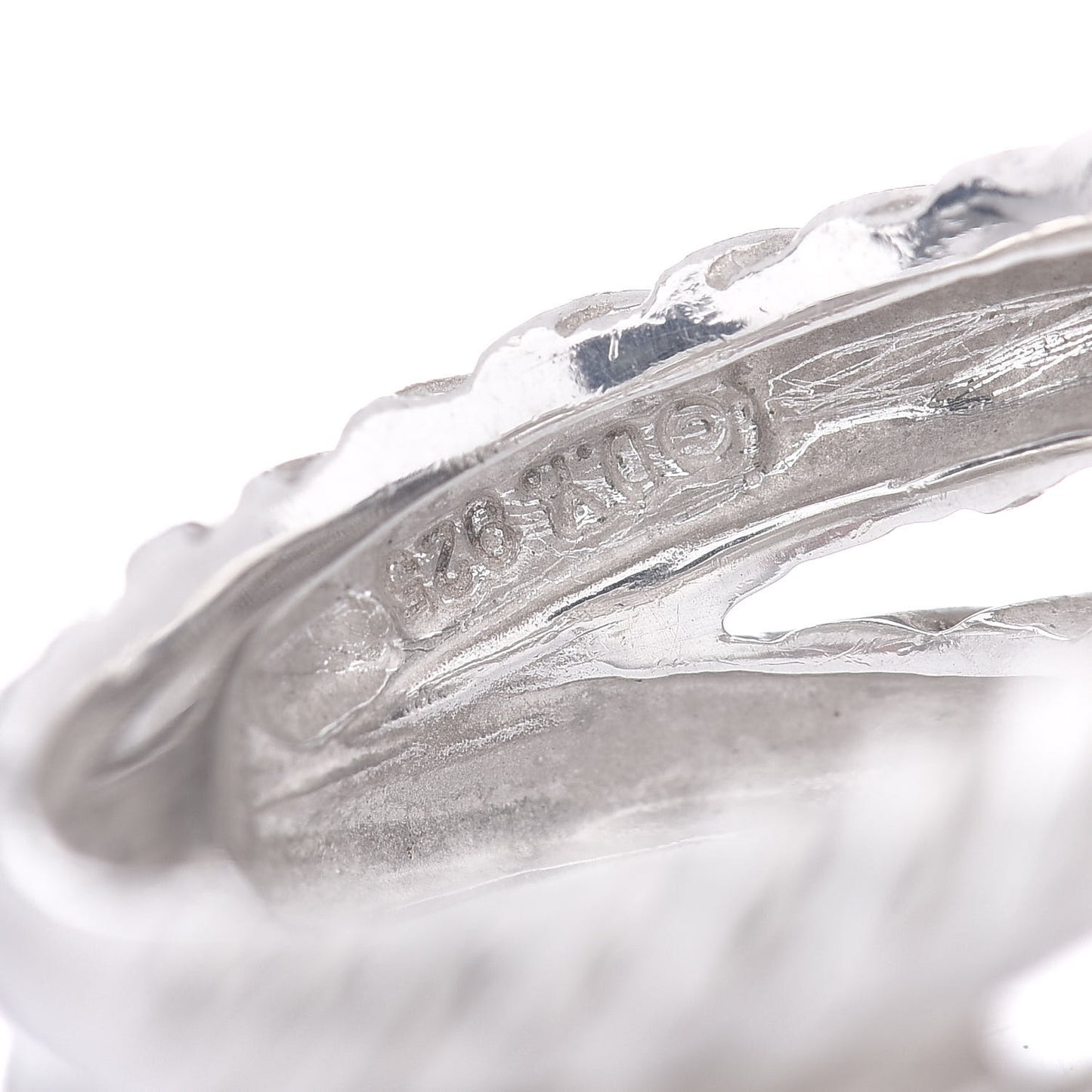 Sterling Silver Diamond 11mm Albion Pave Ring 52 6