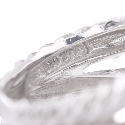 David Yurman Sterling Silver Diamond 11mm Albion Pave Ring 52 6 5 of 5