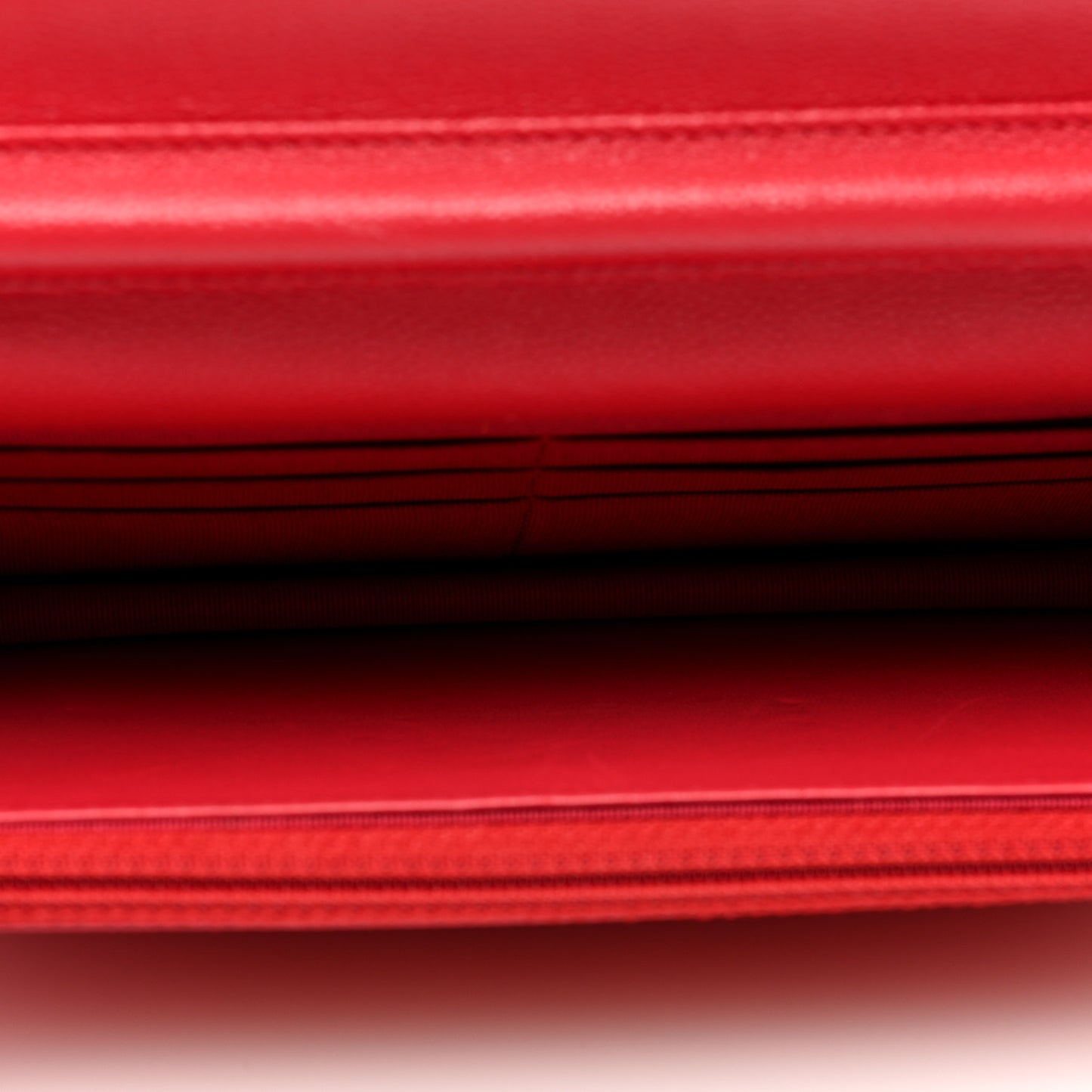 Caviar Chevron Ancient Greek Charms Quilted Wallet On Chain WOC Red