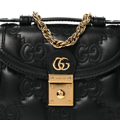 Gucci Calfskin GG Matelasse Mini Top Handle Shoulder Bag Black 8 of 10