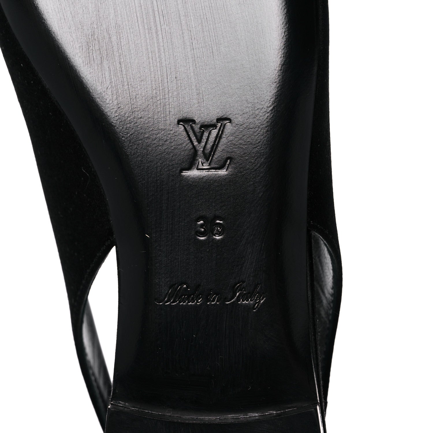 Louis Vuitton Satin Crystal Madeleine Slingback Ballerina Flats 36 Black 7 of 11