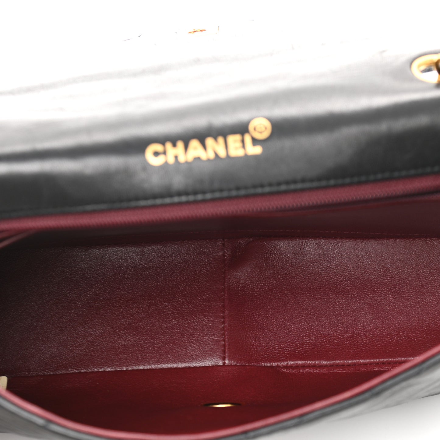 Lambskin Quilted Medium Single Flap Black