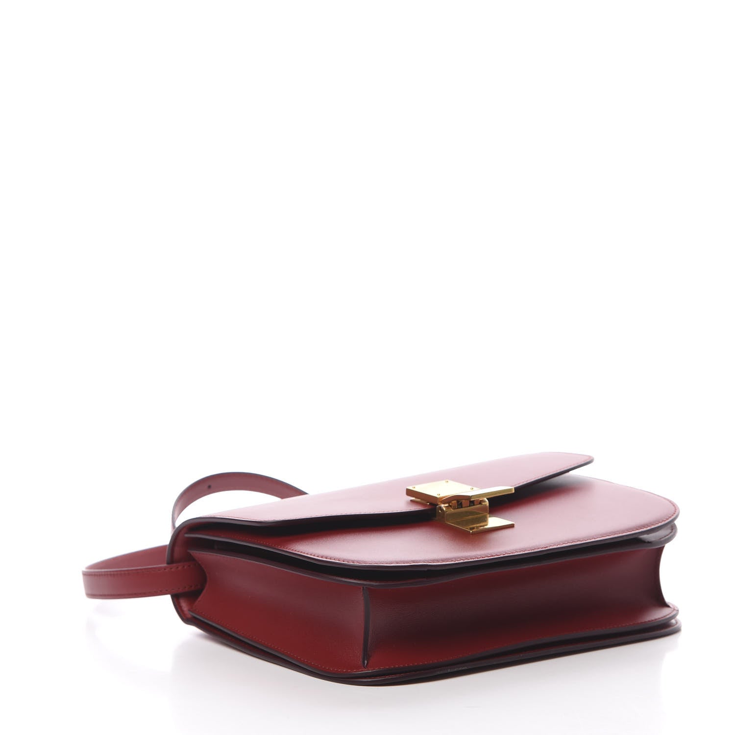 Celine Box Calfskin Medium Classic Box Flap Bag Red 4 of 11