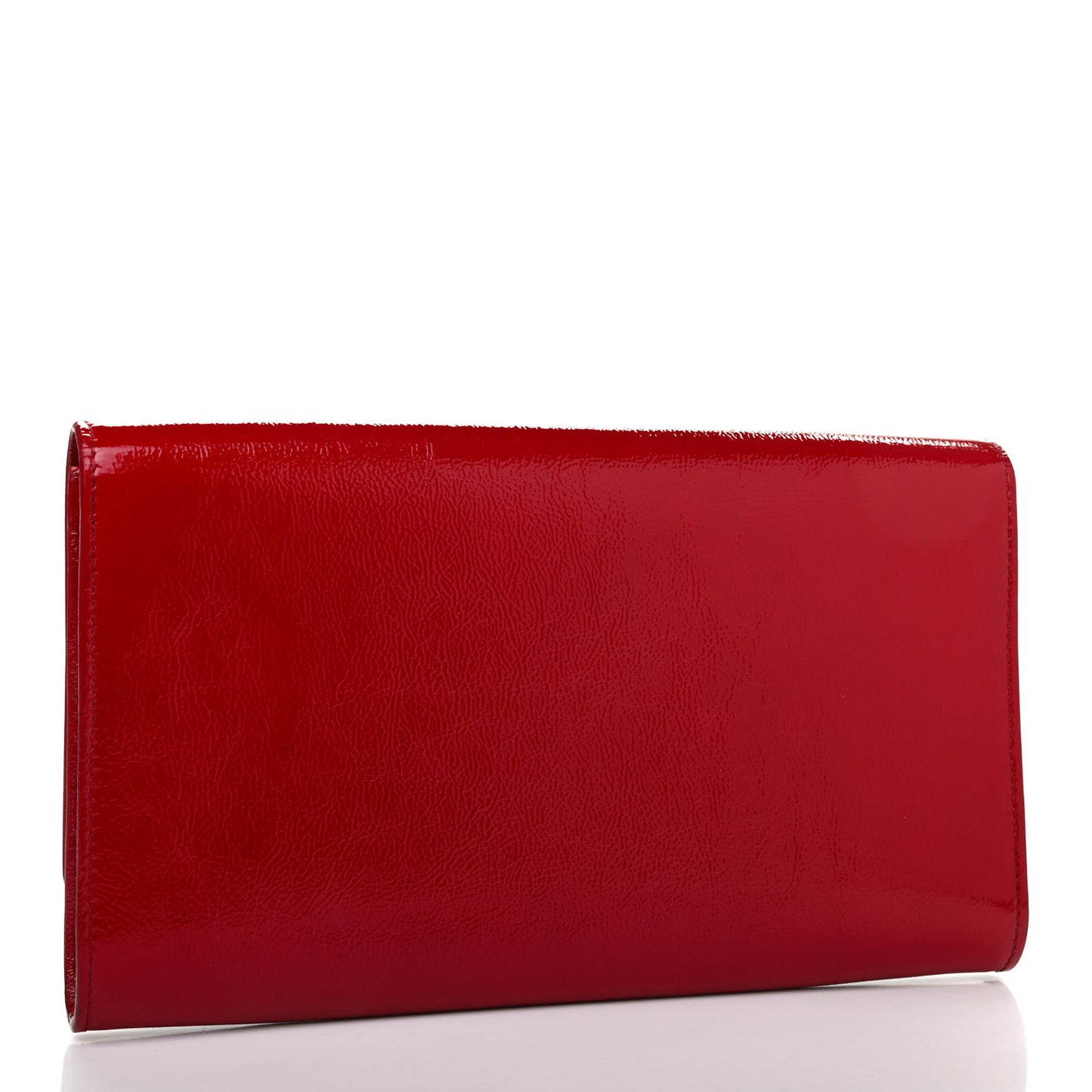 Textured Patent Monogram Large Belle De Jour Clutch Red