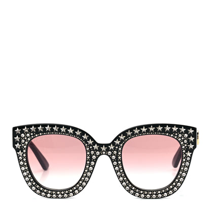 Gucci Acetate Stars Cat Eye Sunglasses GG0116S Black 2 of 9