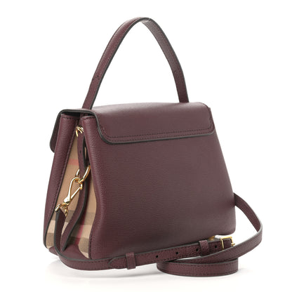 Burberry Derby Calfskin House Check Small Camberley Mahogany Red 3 of 11