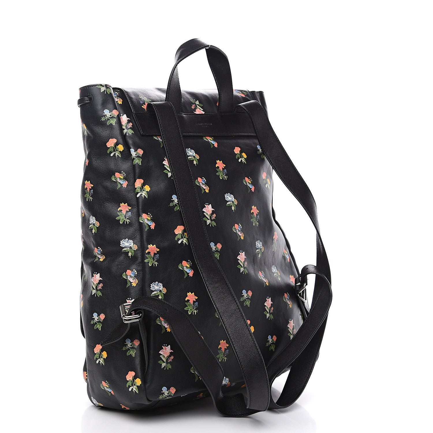 Saint Laurent Calfskin Prairie Flower Printed Festival Backpack Multicolor 2 of 8