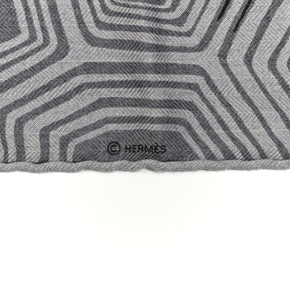 Hermes Cashmere Silk AAAAARGH Scarf 100 Gris Moyen Bordeaux 3 of 5