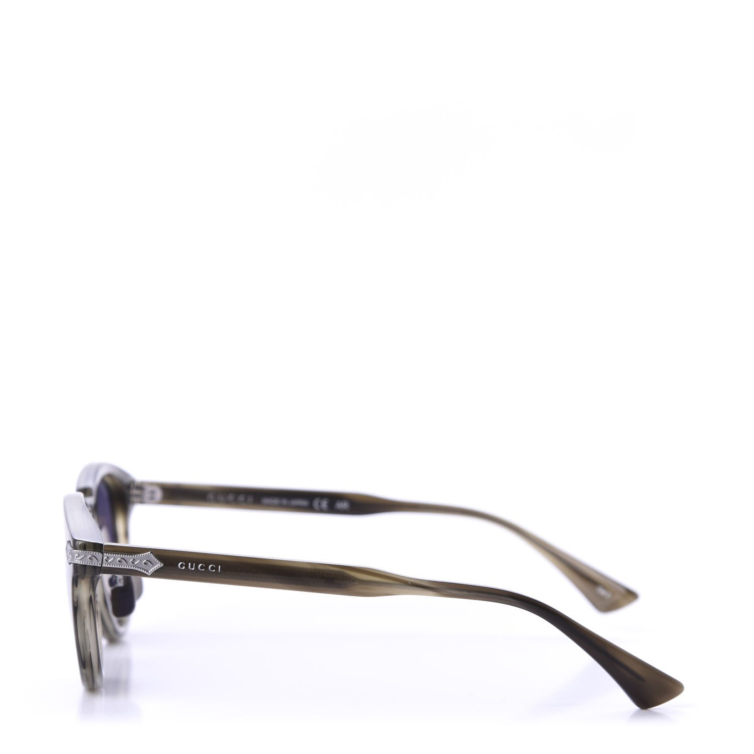 Gucci Acetate Round Metal Sunglasses GG0071S 3 of 8