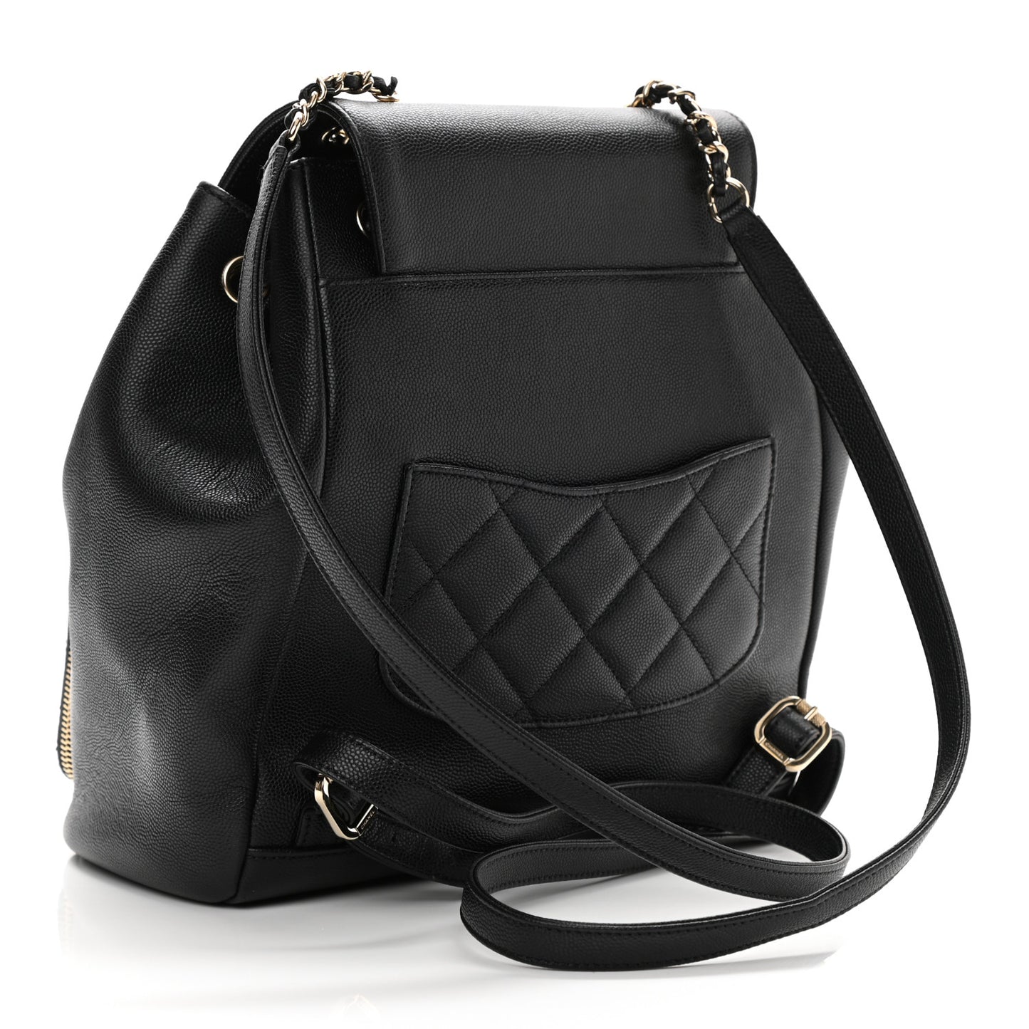 Caviar Quilted Business Affinity Backpack Black