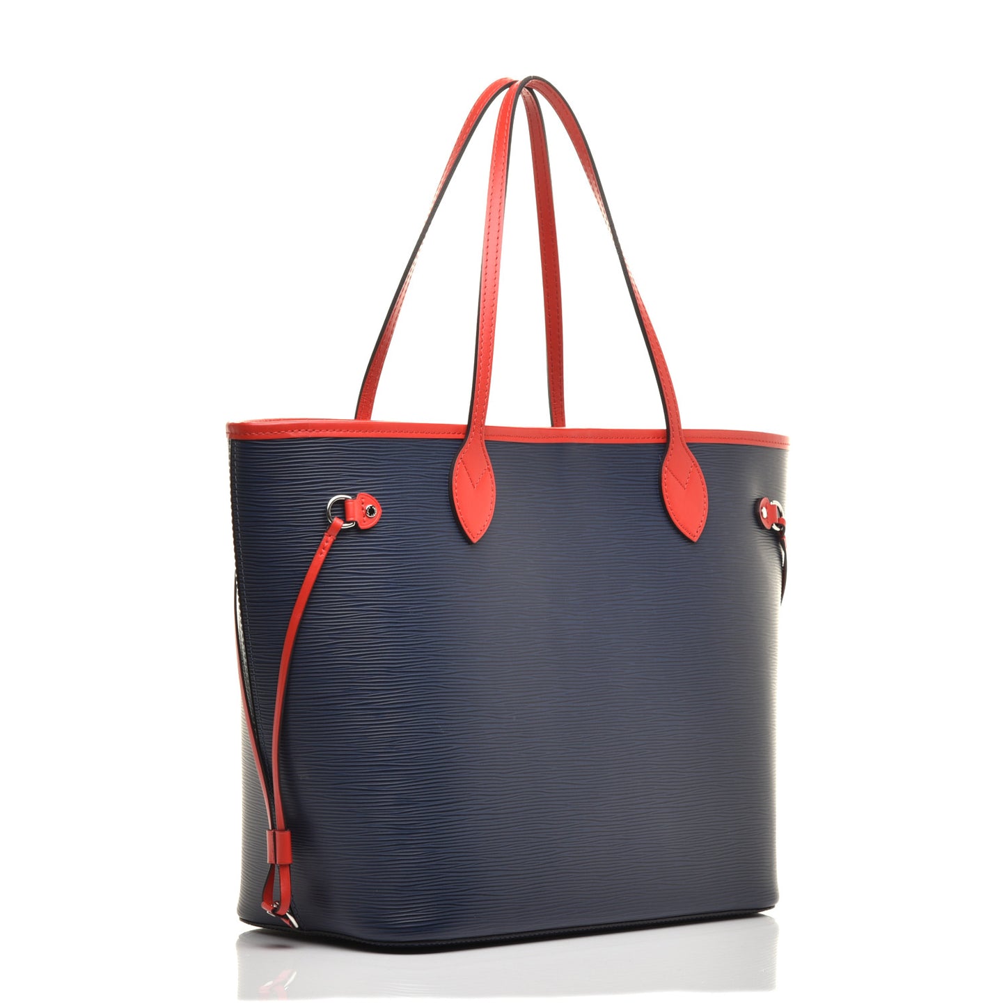 Epi Neverfull MM Indigo Coquelicot