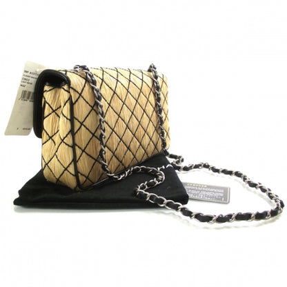 Chanel Straw Diamond Stitch Raffia Flap 3 of 12