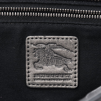 Burberry Shimmer Check Pilgrim Satchel Pewter 5 of 24