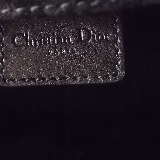 Christian Dior Denim Logo Frame Bag Gray 8 of 10