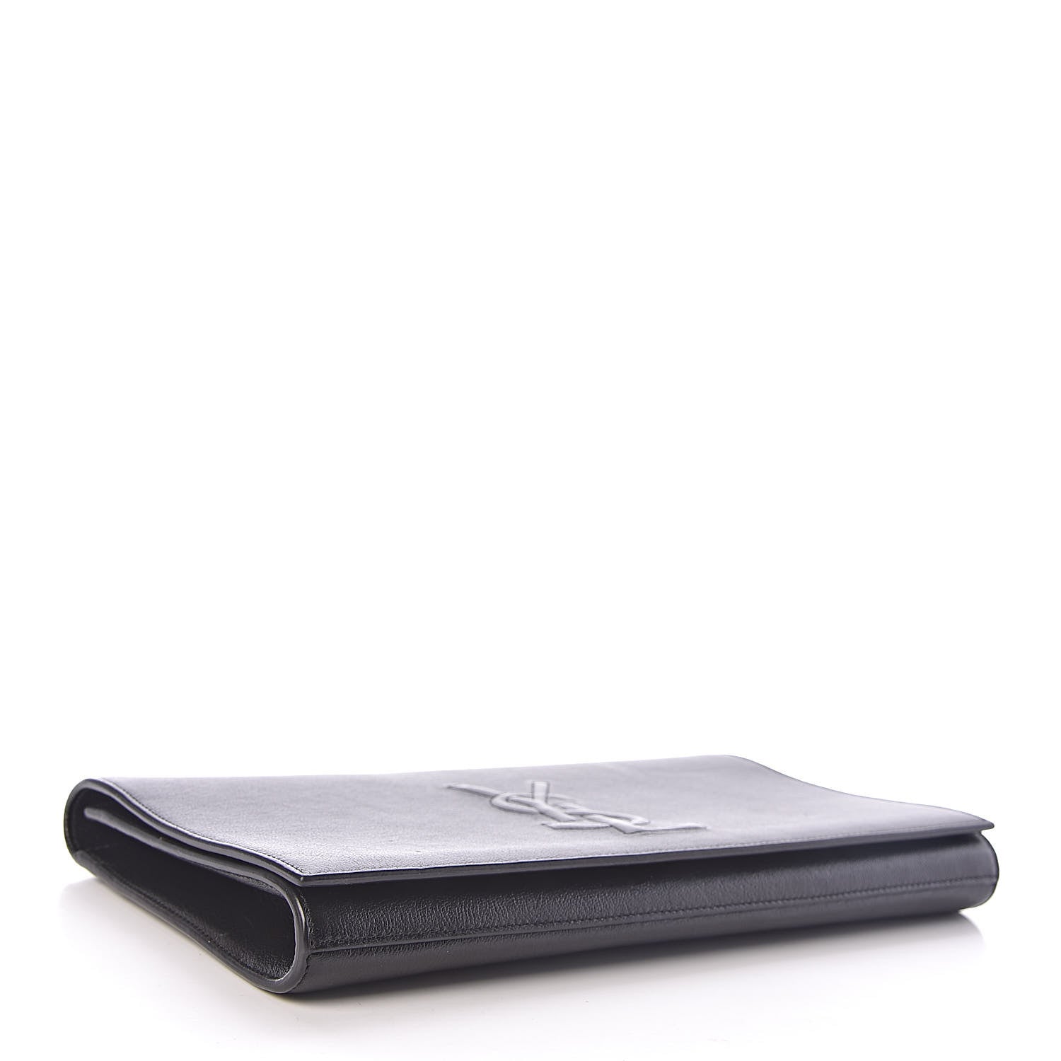 Saint Laurent Calfskin Monogram Large Belle De Jour Clutch Black 4 of 9