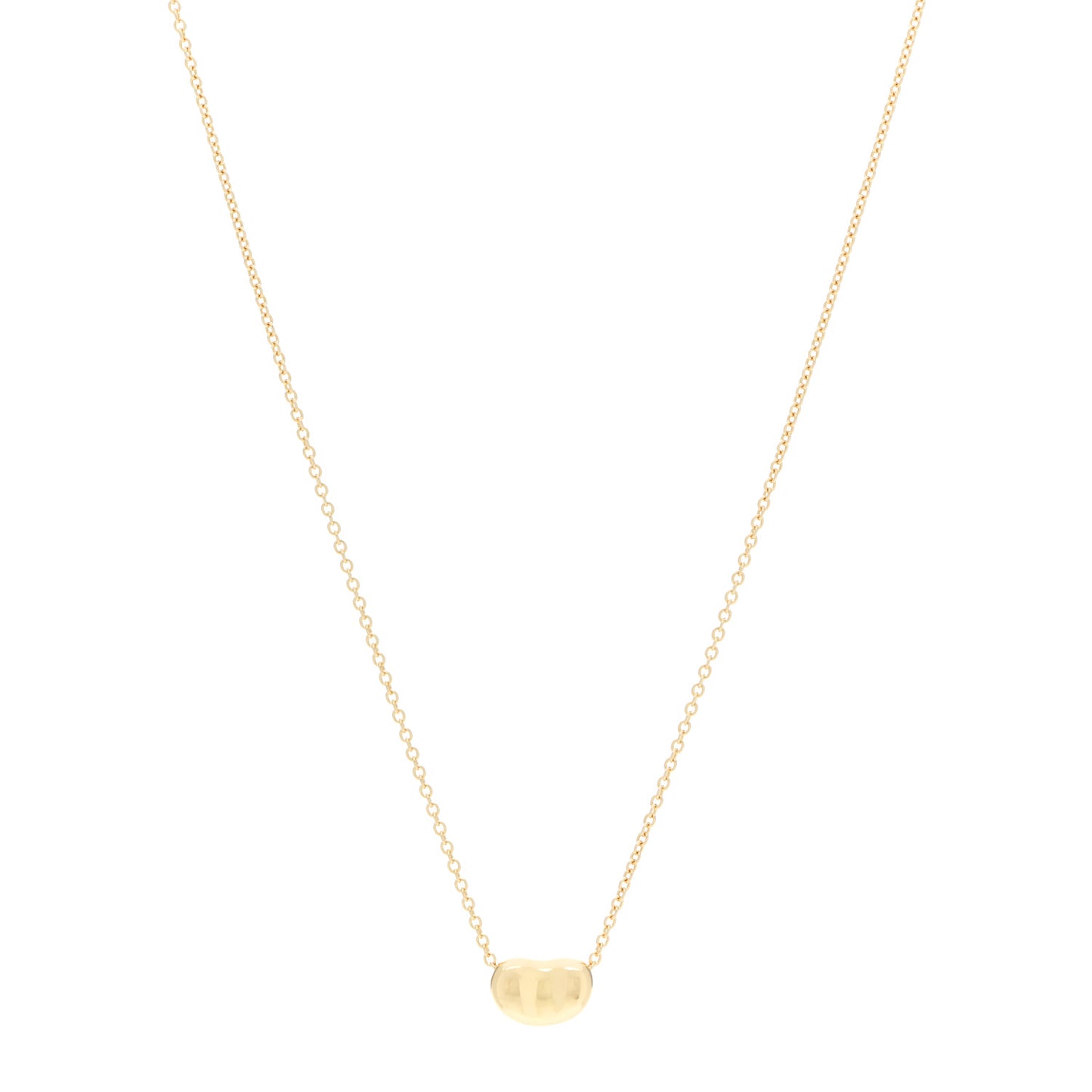 18K Yellow Gold 6.5mm Elsa Peretti Bean Pendant Necklace