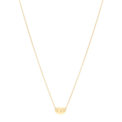 Tiffany 18K Yellow Gold 6.5mm Elsa Peretti Bean Pendant Necklace 1 of 7