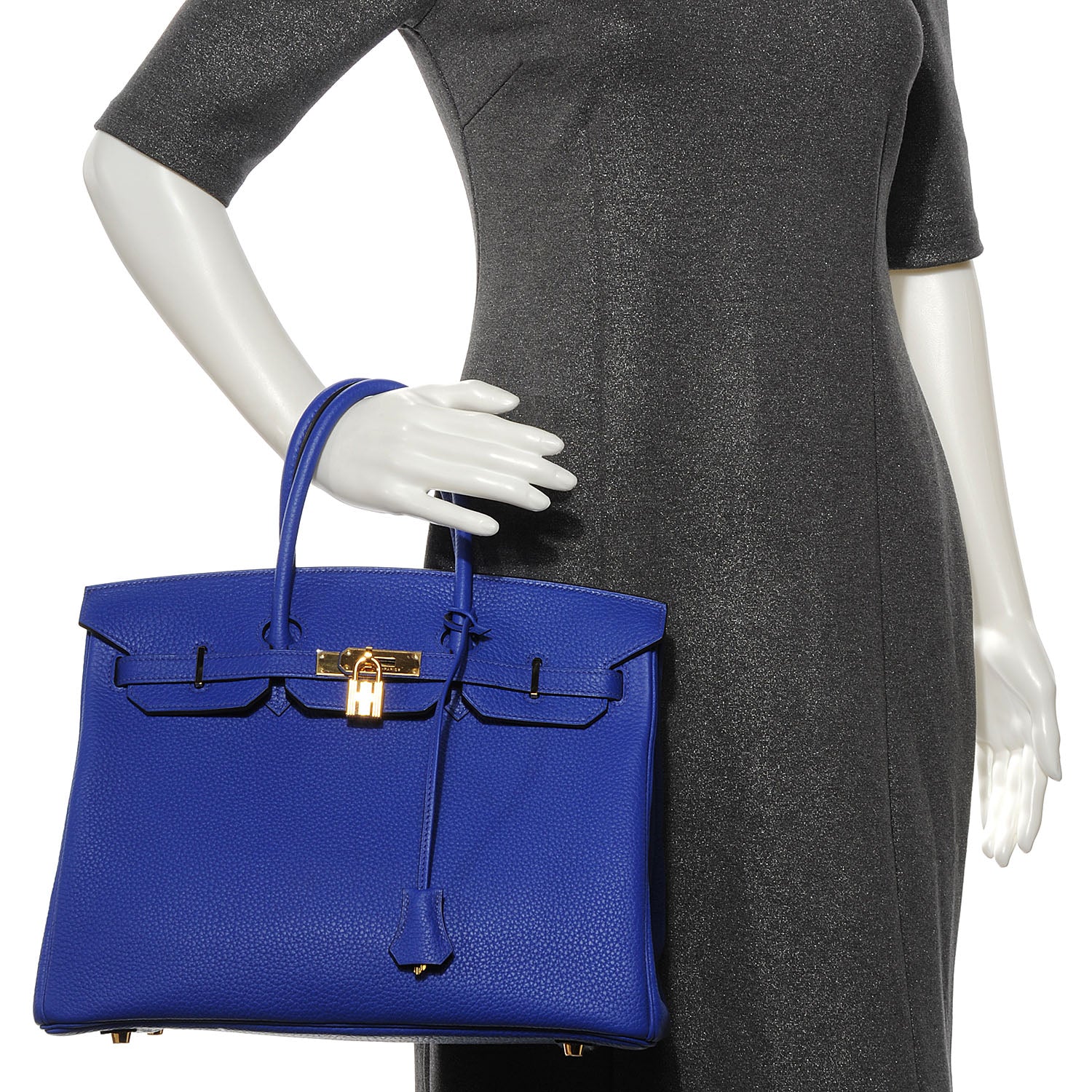 Hermes Togo Birkin 35 Bleu Electrique 2 of 9
