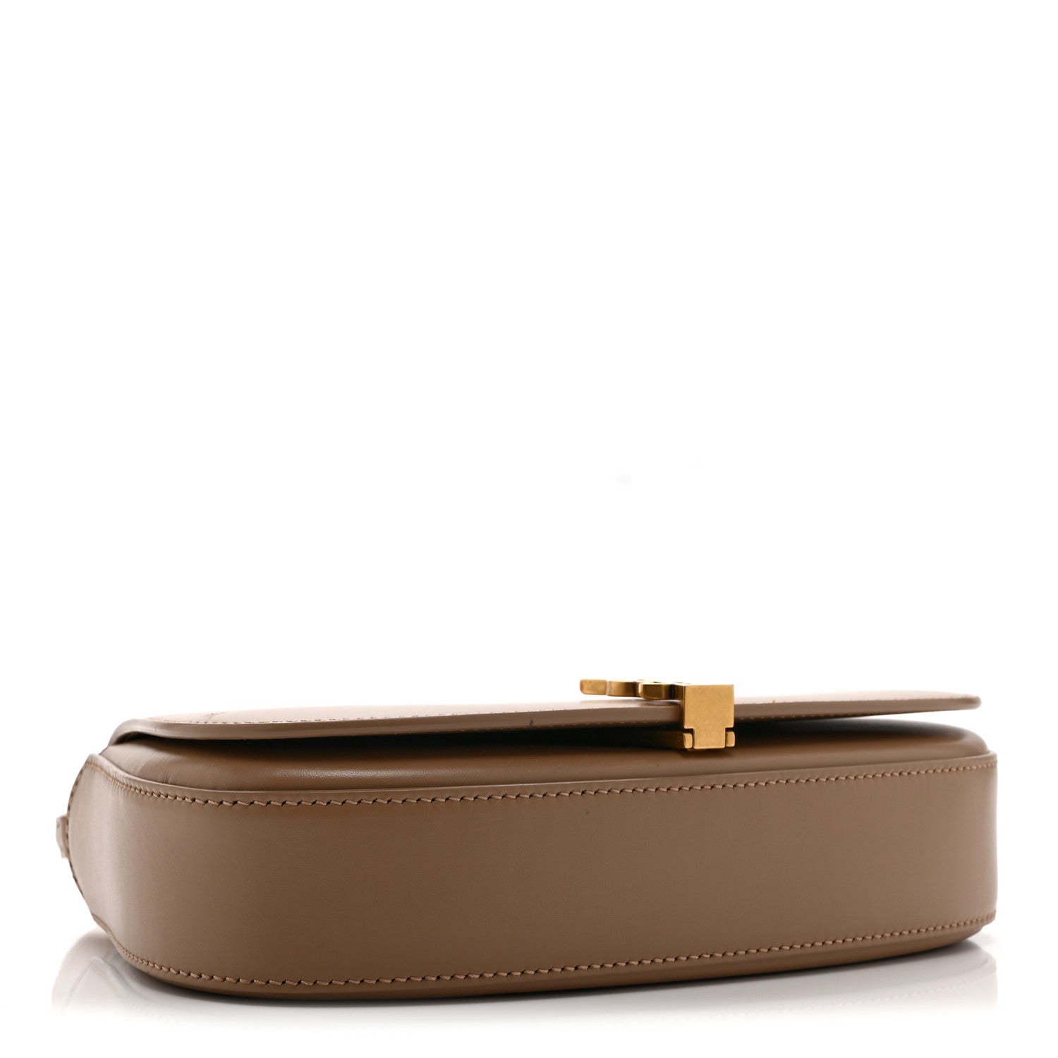 Saint Laurent Box Calfskin Mini Voltaire Shoulder Bag Dark Cork 4 of 10