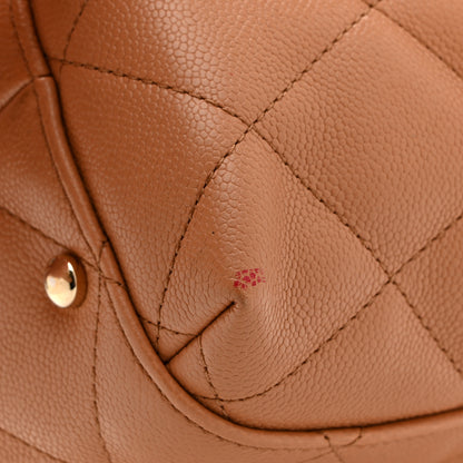 Chanel Caviar Quilted Small Shopping Tote Dark Beige 12 of 12