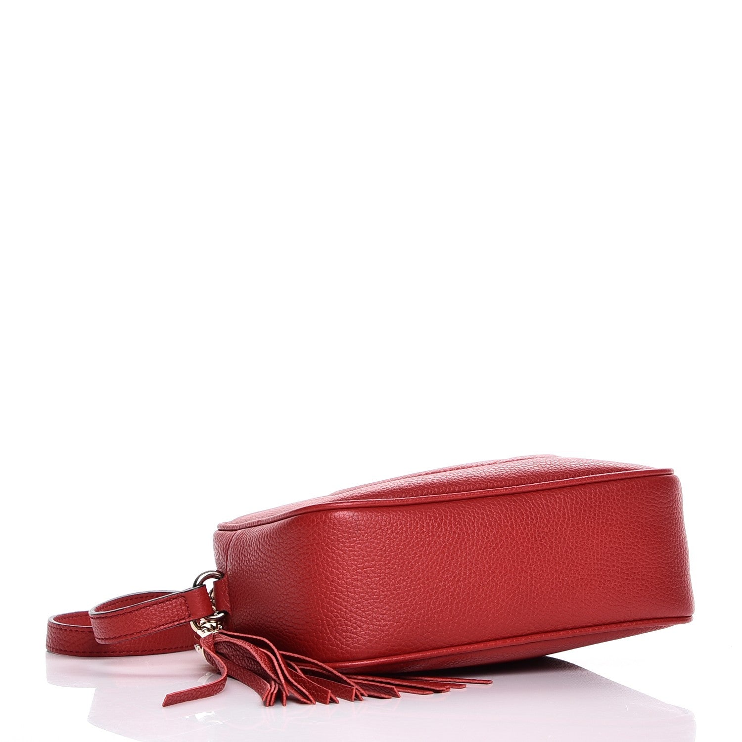 Gucci Pebbled Calfskin Small Soho Disco Bag Tabasco Red 4 of 7