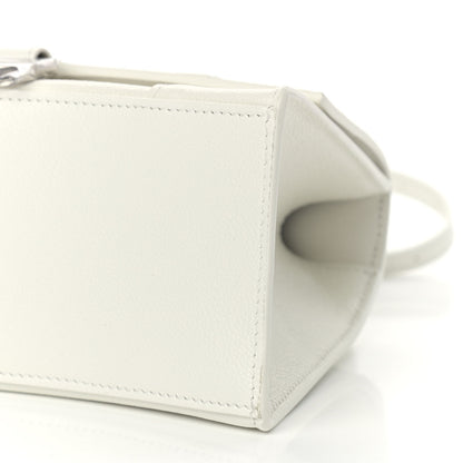 Balenciaga Grained Calfskin Small Hourglass Top Handle Bag White 6 of 10