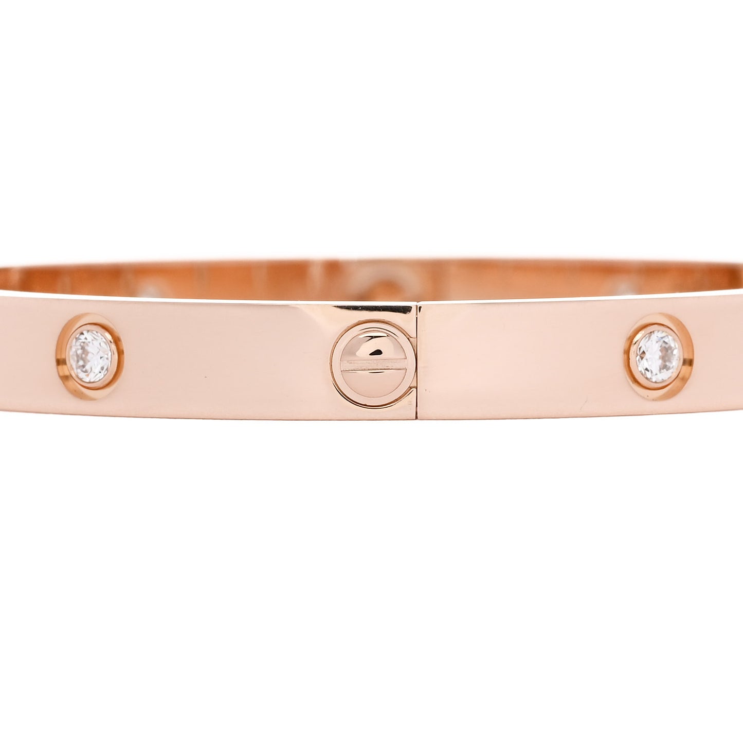 18K Pink Gold 10 Diamond LOVE Bracelet 18