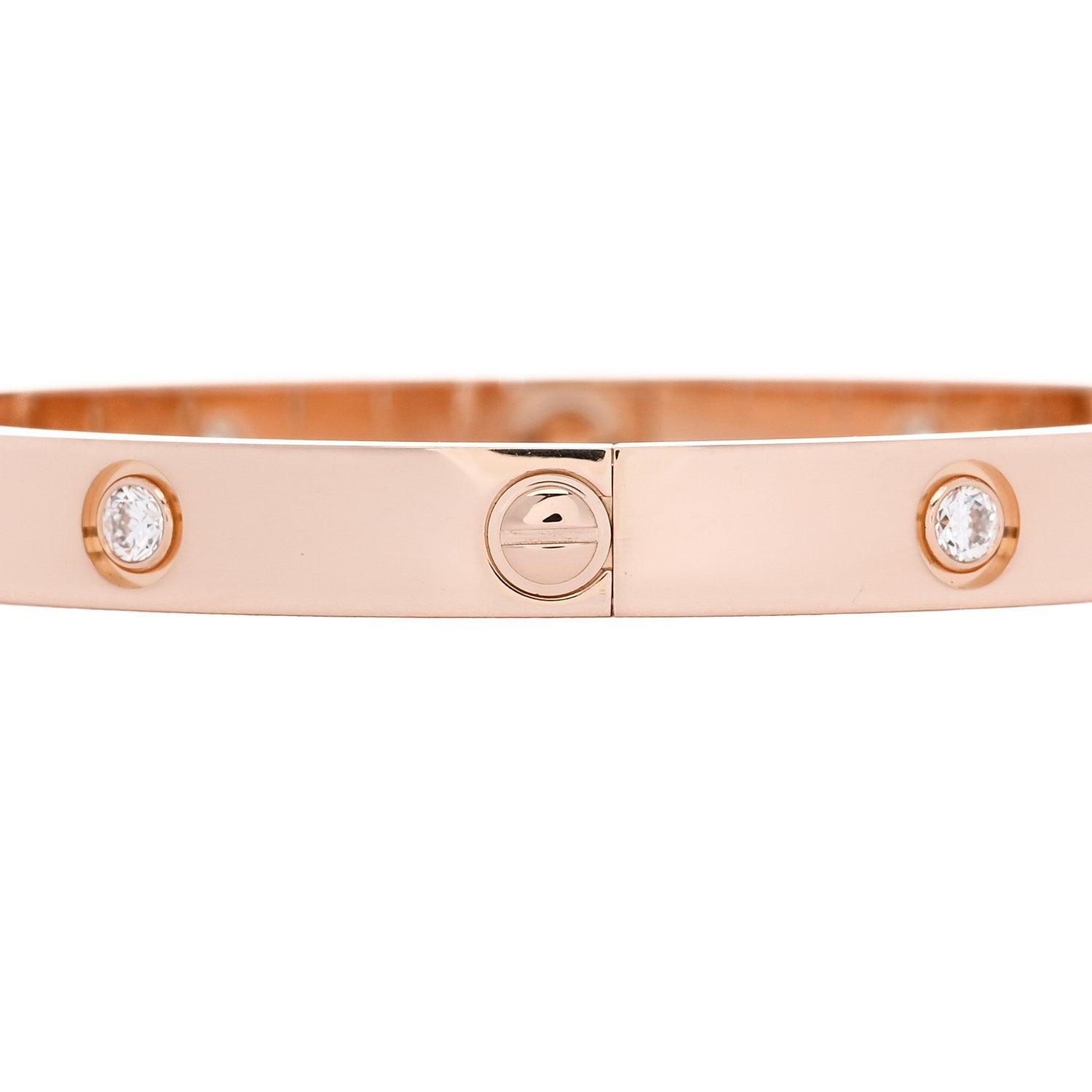 Cartier 18K Pink Gold 10 Diamond LOVE Bracelet 18 3 of 7